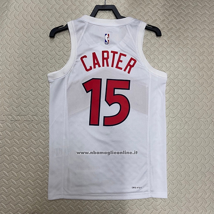 Maglia Toronto Raptors Vince Carter #15 Association 2022-23 Bianco